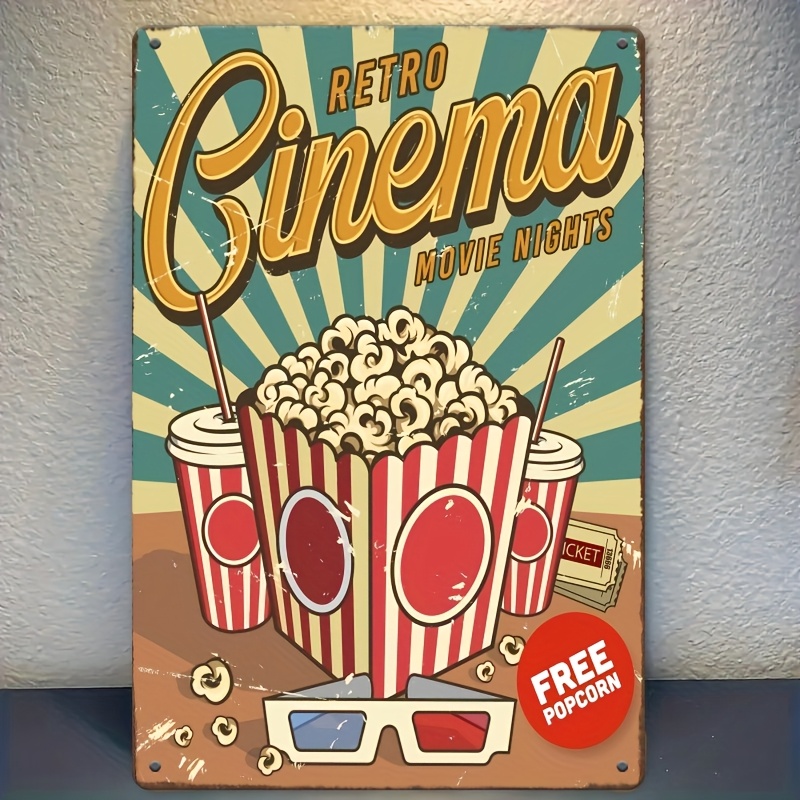 Home Cinema Night - Декор для комнаты, металлическая табличка в