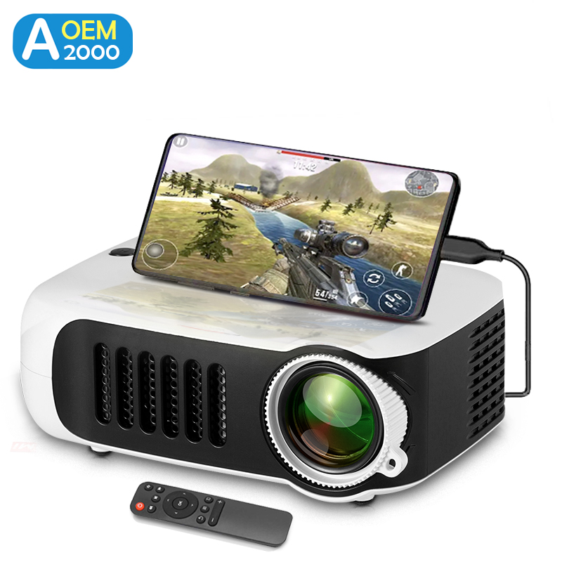 Home Cinema Laser Projector - Мини-проектор A2000, портативный домашний кинотеатр, 3D