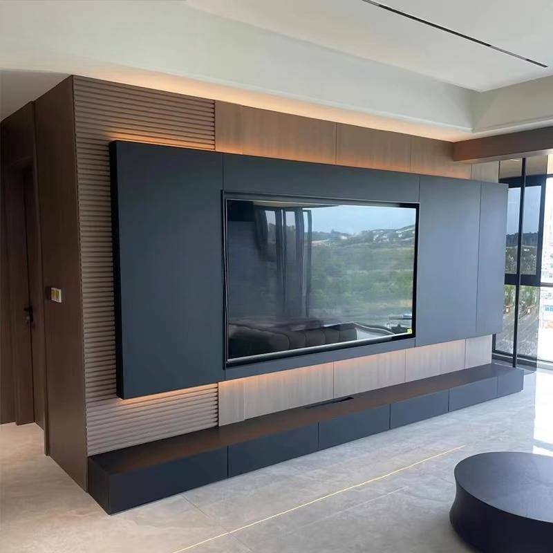 Home Cinema Furniture - Угловой ТВ-шкаф: Декоративная минималистичная современная подставка