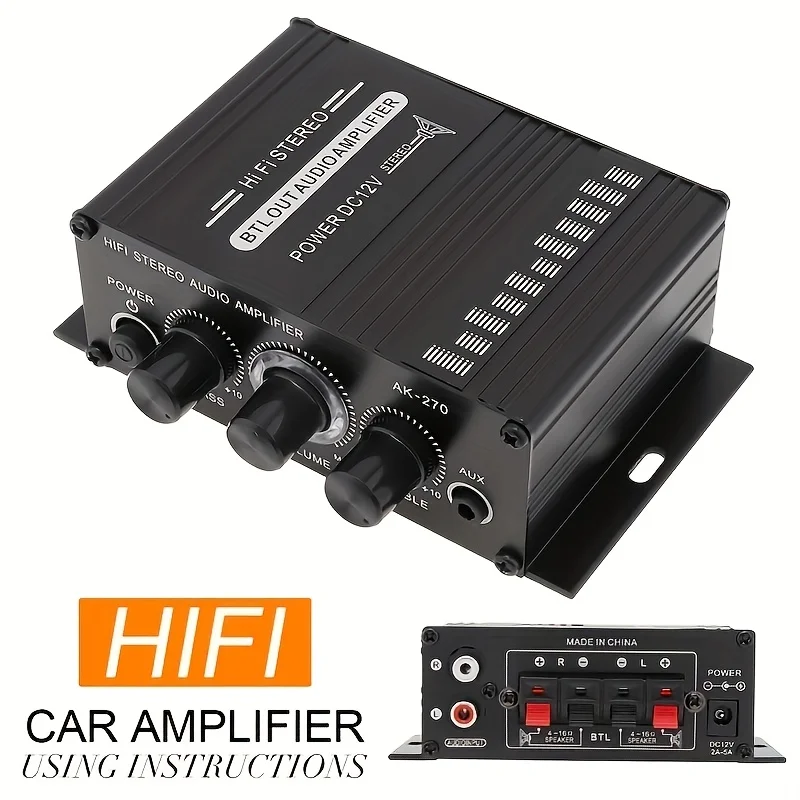 Home Cinema Speaker System - Мини-усилитель мощности AK-270 400 Вт, 12