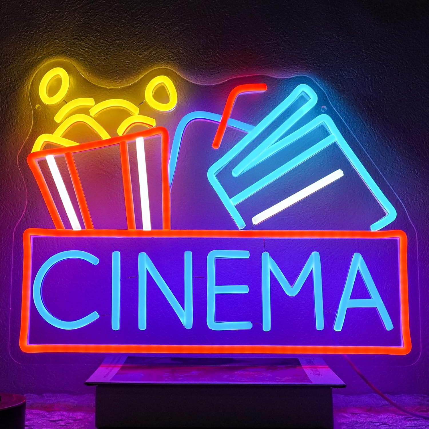 Home Cinema Night - Кино Неоновая вывеска с питанием от