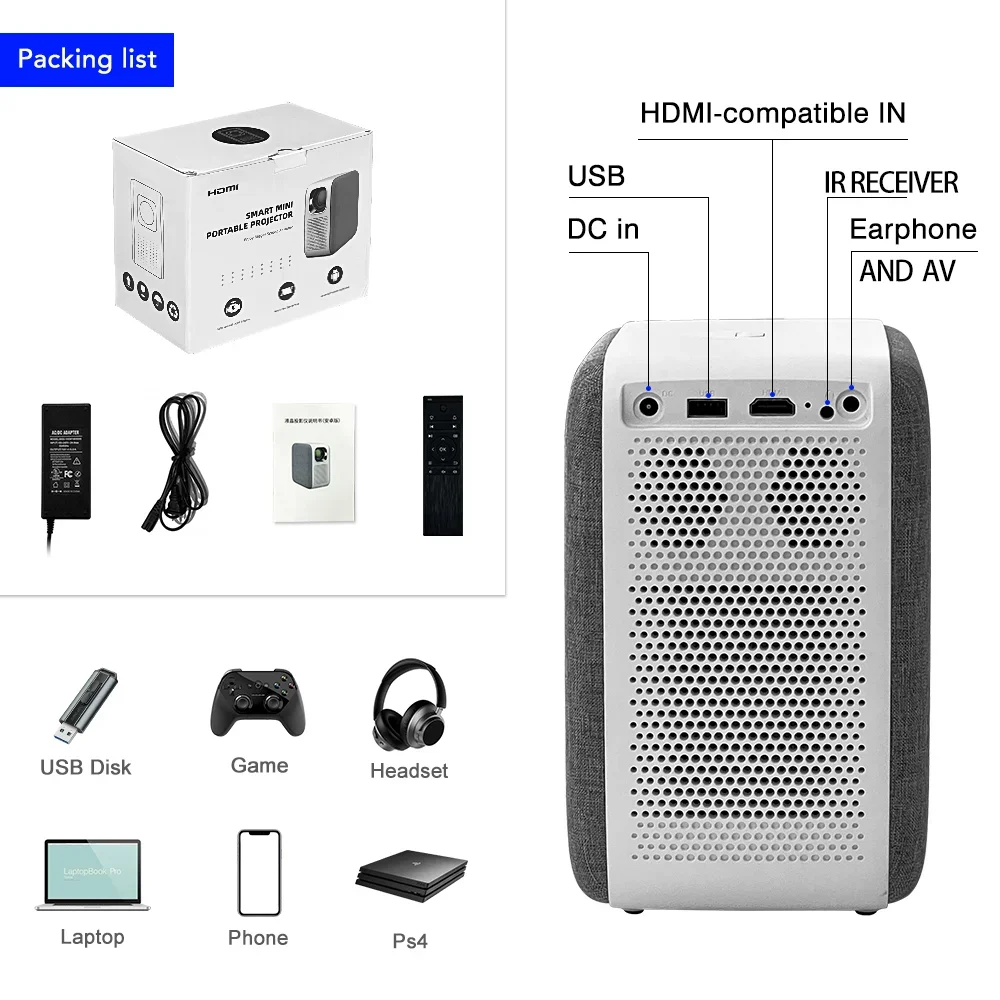 2025 Touyinger H6 Pro 4K USB-п – обзор и цена Home Cinema Led Projector