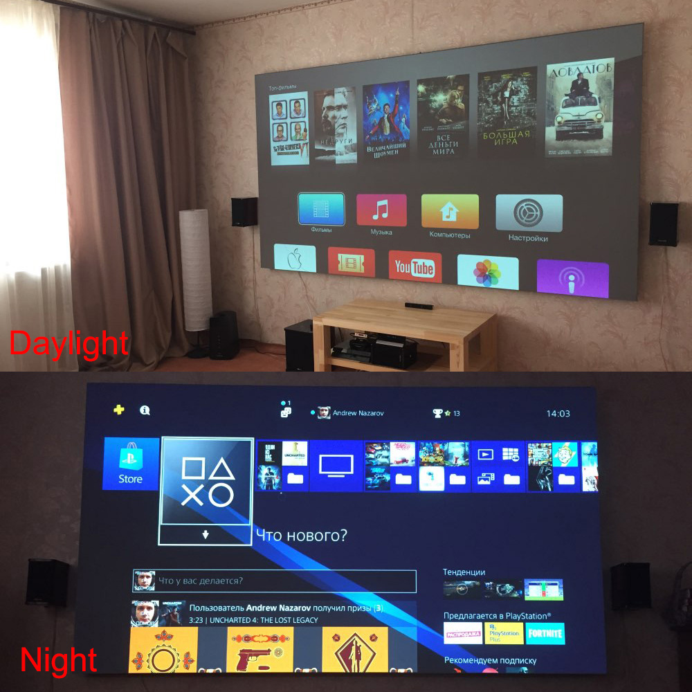Экран проектора Salange, 60 10 – обзор и цена Home Cinema Led Projector